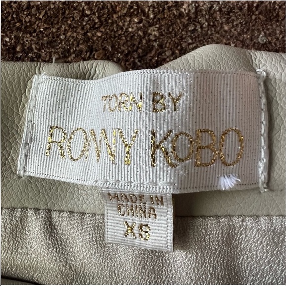 Ronny Kobo Ruched Vegan Leather Asymmetrical Tube Top - Picture 10 of 10